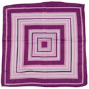 Purple Hem White Stripe Print Polyester Neck Scarf Kerchief for Women