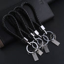 Chic Fashion Men's Leather Strap Key Chain Ring Keyfob Car Keyring Keychain Gift