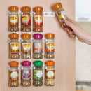 Kitchen Cabinet Spice Wall Rack Storage Plastic Organizer Clip Door Hooks X8W8