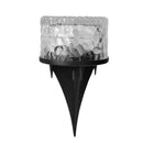 Outdoor Solar Power LED Buried Lamp Round Glass Ground Light (Cold White)