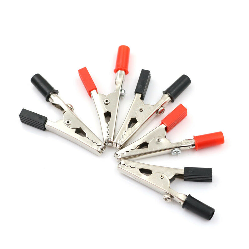 5Pcs 50mm Plastic Durable Handle Test Probe Metal Alligator Clips with Sc JR
