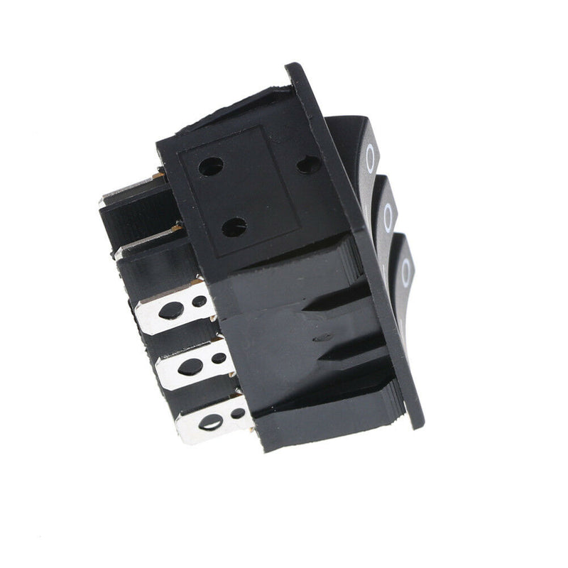 KCD3 34*40 Big Rocker Switches Black Three-Way Switch 9 Pin 2 Position  3CB Kw