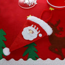 Christmas Old Man Hat Shaped Fork Pocket Storage Bag Pouch Table Decoration