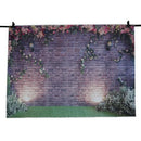 7x5ft Flowers Wall Photography Backdrops Brick Backdrop Spring Stuido Backg Z5J4