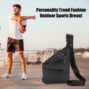 Men Linen Canvas Casual Chest Pack Sports Outdoor Crossbody Satchel Handbag