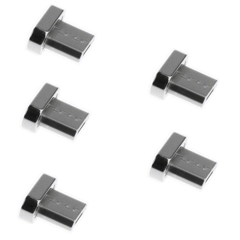 5 Pack Micro USB Male Cord Magnetic Tip Charger Connector for Android Phone