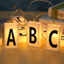 2m 10 LEDs String Fairy Lights Box DIY Letter Garland Holiday Party Lamps