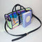 Portable Women Large Capacity PVC Shoulder Bag Holographic Weekend Luggage Tote