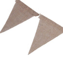 10M 48 Flags Jute Rustic Hessian Burlap Bunting Banner Flag Party Wedding D
