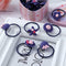20pcs Cartoon Cute Elastic Hair Bands Kids Girls Rubber Bands (Navy Blue) A