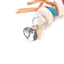 Great Parrot Bird Chew Wooden Straw With Bell Cage Swing Toys Accessory LJ