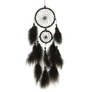 Black Feater Handmade Dream Catcher Car Wall hanging Crafts Gift A