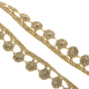 1 Yard 11mm Metallic Embroidered Venise Lace Trims for Bridal Wedding Dress