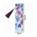 1Set 5D Diamond Painting Leather Pansy Bookmark Book Marks For DIY Craft Gift