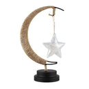 Hemp Rope Night Light Bedside Table Lamp Star Shaped Design Desk Light Lamp