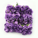 New Pretty 144 X Purple Mini Artificial Paper Rose Flower Wedding Card Dec TYI