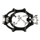 1 Pair Traction Cleats Ski Snow Ice Grip Spike Crampons 18 Teeth Black L