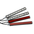 4pc 9LED Remote Control Colorful RGB Car Interior Floor Atmosphere Light Stri 3C