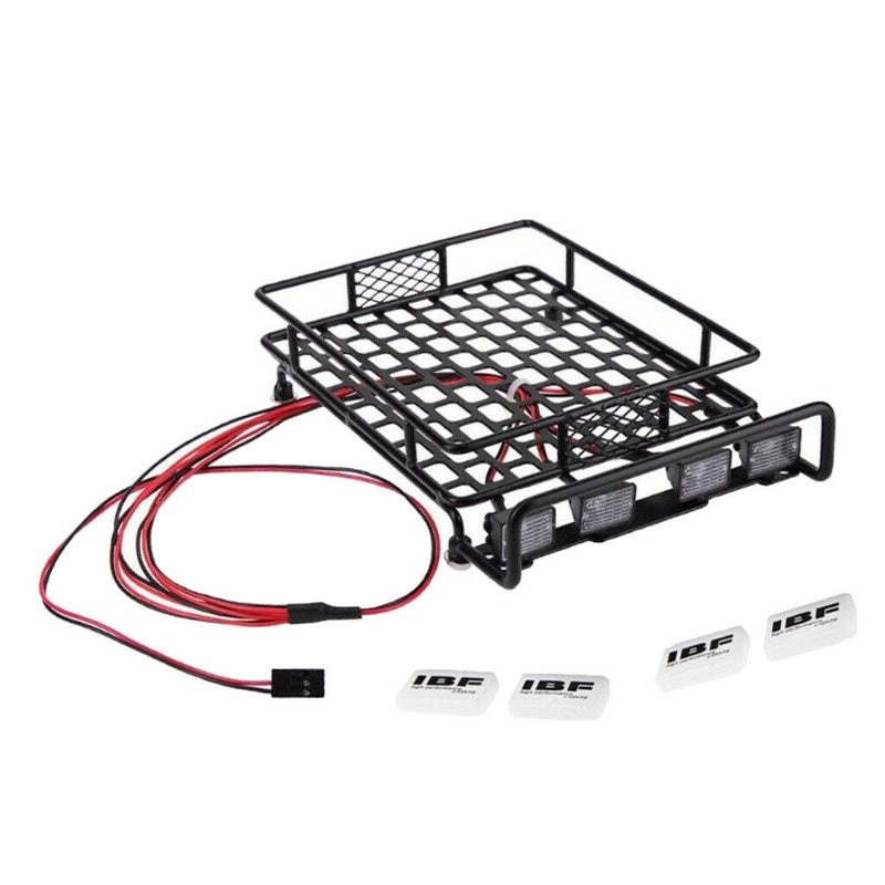 RC 1/10 Metal Roof Rack w/ Square LED Light for Redcat Buggy  Truck