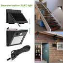 Waterproof Solar 20LED Split Outdoor Garden Wall Light Motion Sensor Lamp