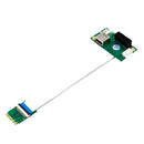 M.2 NGFF Key A/E to PCI-E X1 Adapter Card Expansion Board w/ USB 2.0 Port