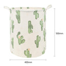 Foldable Drawstring Canvas Storage Basket Clothes Toys Laundry Container