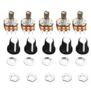 5pcs WH148 B5K Linear Potentiometer Shaft 15mm with Nut & Gasket Accessories