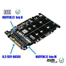 M.2 NVME SSD Key M Key B SSD to U.2 SFF-8639 Adapter Card Converter for PC A
