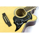 Left Handed 40/41'' Folk Guitar Pickguard Anti Scratch Plate Black