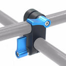 15mm Rod Clamp for Camera Rig Camcorder Support Kit System Clip Alloy Blue