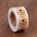 500 thank you with heart stickers seals scrapbook diy craft wedding favours FT