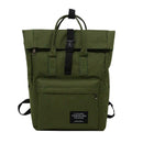 Women Canvas Backpack Preppy Large Shoulder Bag School Bags (Army Green)