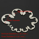 120PCS Stainless Steel Internal E-Clip Retaining Ring Assortment Kit 1.5-10mm