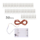 2xLED Light String w/ Clear Photo Clips for Indoor/Outdoor Decoration 50led