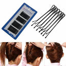 Hot 60Pcs cheveux noirs invisible Clips Flat Top Bobby Pins Grips Salon Barrette