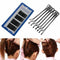 Hot 60Pcs cheveux noirs invisible Clips Flat Top Bobby Pins Grips Salon Barrette