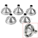 5pcs Mini Stainless Steel Liquid Funnel Wide Mouth Kitchen Oil Canning Tools