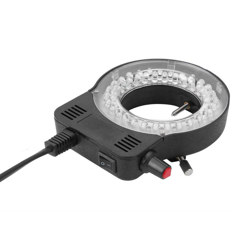 Plastic 144LEDs 60000LM Adjustable Microscope Ring Light Illuminator Lamp A