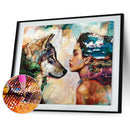 Beauty Wolf 5D DIY Full Drill Diamond Painting Embroidery Cross Stitch