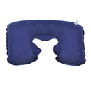 Inflatable U Shaped Pillow Car Head Neck Rest Air Cushion for Travel Navy A