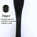 4 Pieces Of Black Neoprene Zipper Cable Organizer