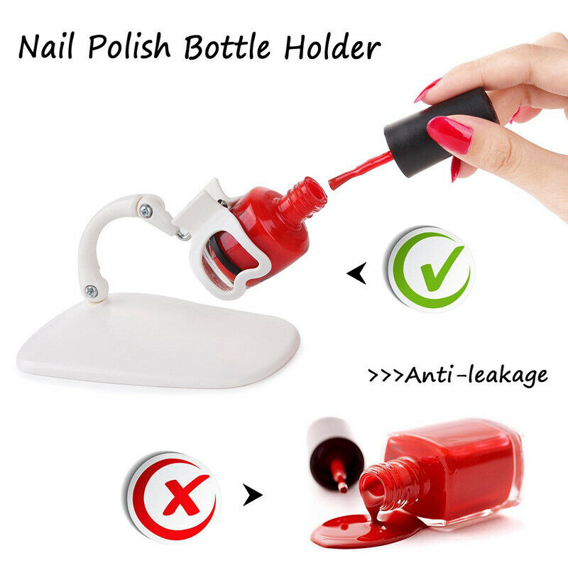 Adjustable Nail Polish Bottle Display Stand Tilt Nail Varnish Clip Manicure C7N9