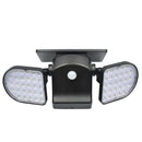 56Led Double Head Rotating Solar Garden Light Outdoor Human Body Sensing La