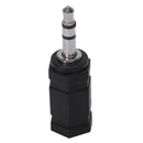 2.5mm Stereo Female to 3.5mm Stereo Male Plug Jack Audio Adapter, Black