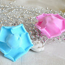 100Pcs Foam Rose Head Artificial Flower Bouquet Wedding Decor Blue+Rosy