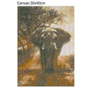 Standing Elephant 5D DIY Full Drill Round Diamond Painting Embroidery Kits