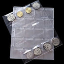 5 Pages 20 Pockets Plastic Coin Holders Storage Collection Money Album Case TEUS