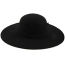 Black Soft Ladies Floppy Wide Brim Cloche Fedora Dress Hat Retro Wool Bowkn H4M3