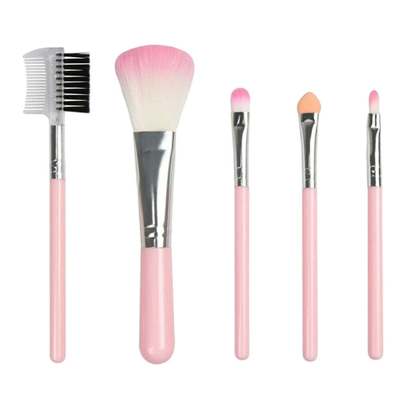 5 Pcs Makeup Brushes Premium Synthetic Foundation Powder Concealers Eye Shadows