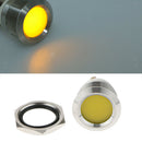 Car Motorcycle 12V 19mm Dash Panel Indicator Light with Wrie Leads Yellow